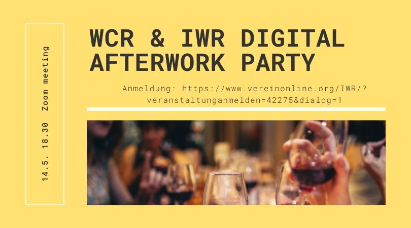 Digital Afterwork  14.5. um 18.30 - WCR und IWR